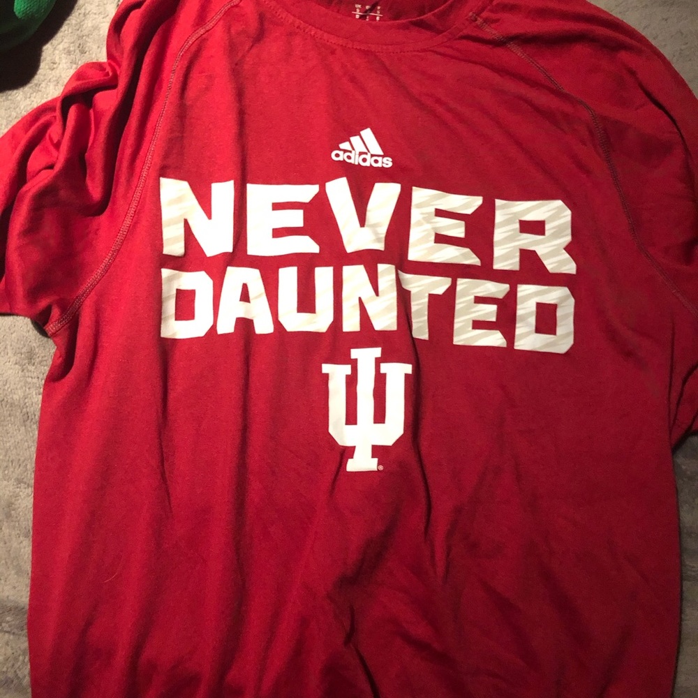 Adidas never daunted Indiana University shirt